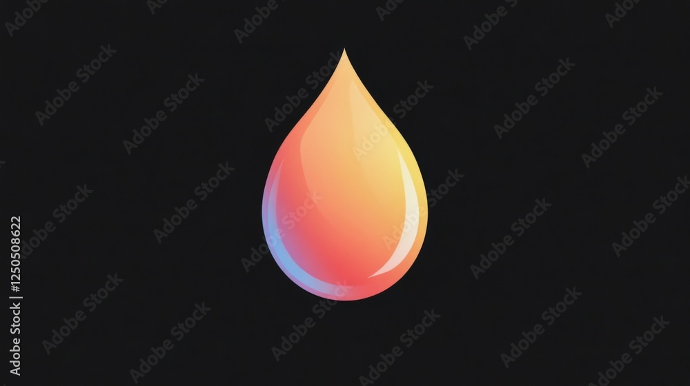 Poster gradient water drop abstract background