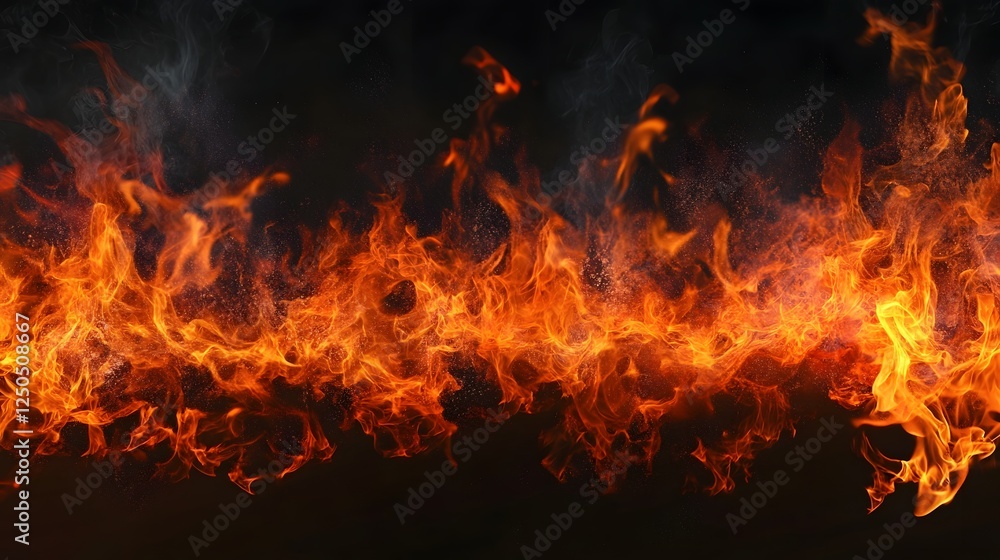 Poster A powerful and unforgiving scene of a raging inferno with intense flames licking and consuming everything in its path  The fiery blaze creates an apocalyptic chaotic atmosphere showcasing the raw