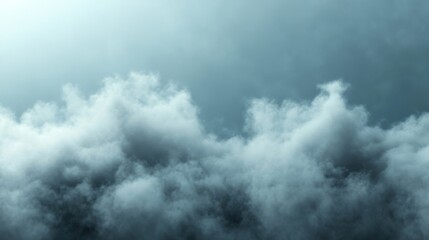 Dramatic Sky With Fluffy Clouds