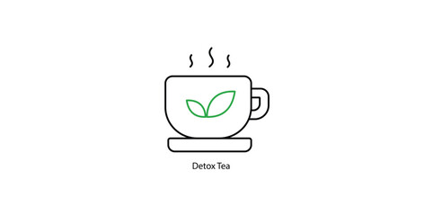Detox Tea Icon: Herbal Cleanse and Body Detoxification