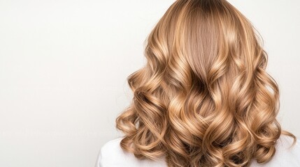 Fototapeta premium Revitalized Deep Color Treatment for Styled and Dry Hair with Elegant Waves