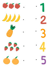 How many worksheet for kids, counting activity for kids, how many fruits theme, fruits worksheet for kids