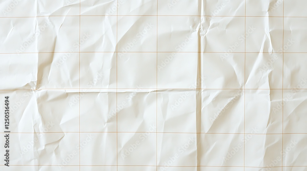 Aufkleber a crumpled graph paper background with colorful grid lines for creative designs