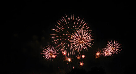 Obraz premium Sparks of Light A Fiery Night Display Background 