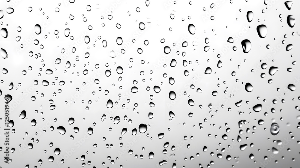 Aufkleber exquisite translucent water droplets elegantly suspended against a pristine white background creatin