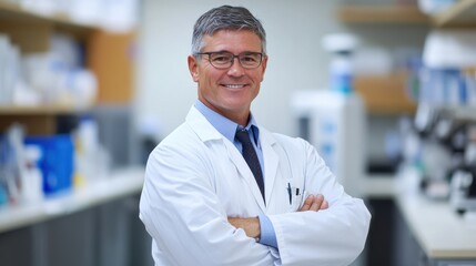 Fototapeta premium Professional healthcare insights in gigapixel clinical laboratory environments
