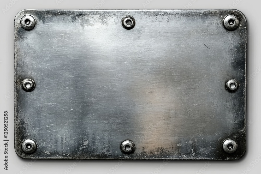 Aufkleber shiny rectangular metal object with smooth surface and visible fasteners, ideal for backgrounds, tex
