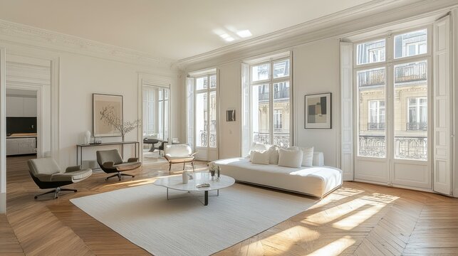 Parisian Apartment Living Room Interior Design