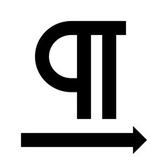 Move Paragraph Right - Simple Minimalist Editor Icon for UI and Button Design