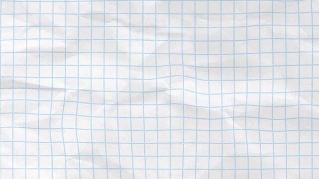 Grid Notebook Crumped Paper Texture Animation 4K
