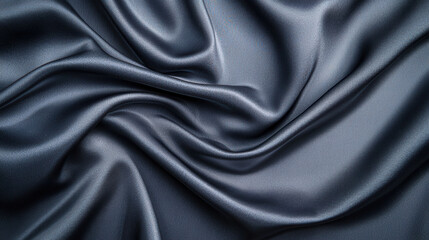 Obraz premium Satin fabric in graphite gray with smooth texture and elegant drape
