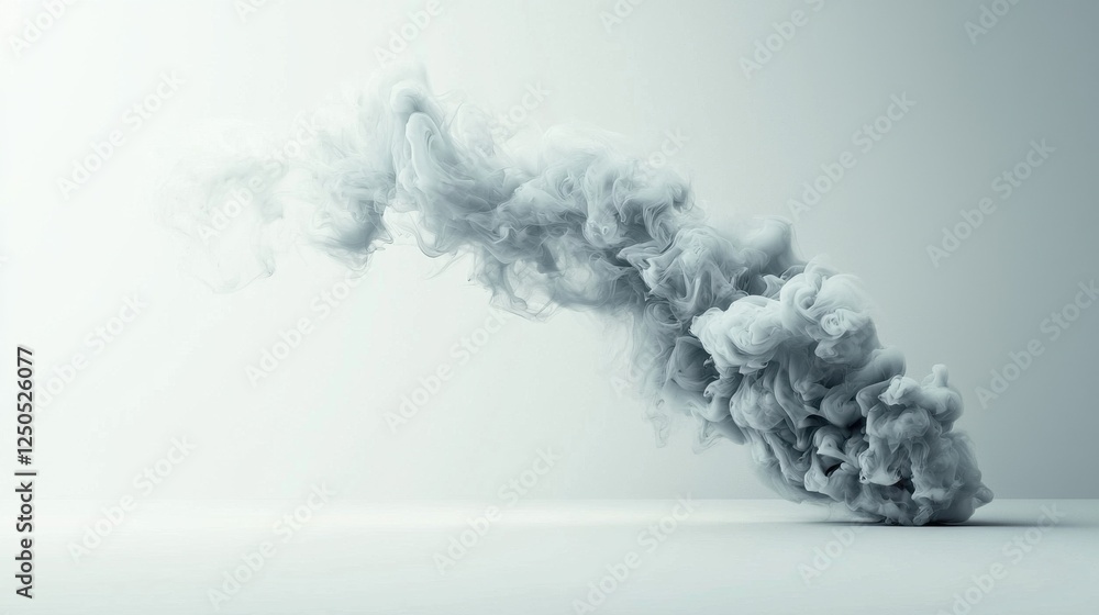 Poster dynamic smoke formation abstract art visual content minimalist environment close-up viewpoint concep