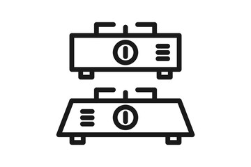 stove icon line simple design