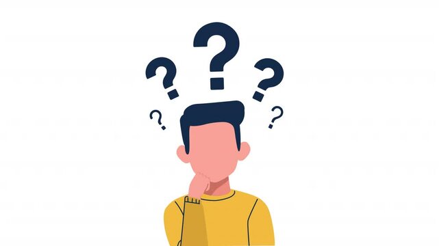 Cartoon People Are Thinking Animation HD On Alpha