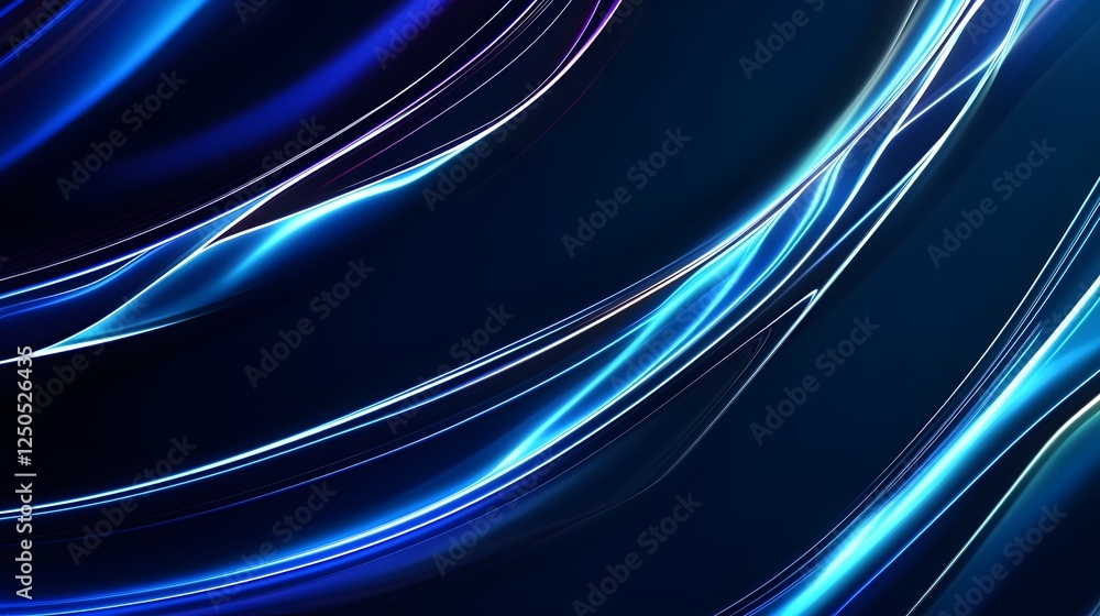 Leinwandbilder mesmerizing fluid motions of vibrant blue and turquoise luminous streams swirling and twisting in a 