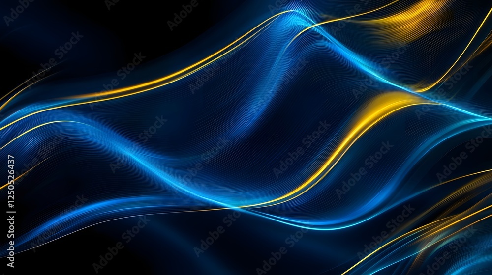 Poster Mesmerizing flowing waves of vibrant iridescent digital light and energy create a captivating abstract background  The dynamic undulating patterns evoke a sense of motion technology