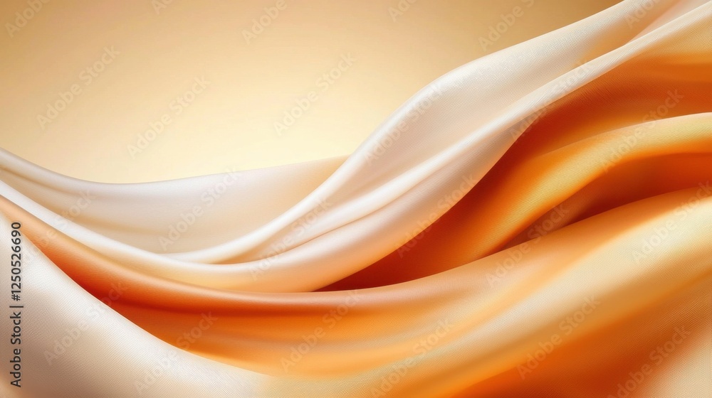 Poster graceful flow silks artistic fabric display abstract background soft textures close-up view elegance