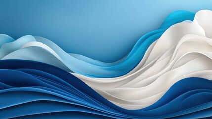 Naklejka premium Fluid motion art abstract waves digital design calm environment close-up view serenity concept for visual aesthetics