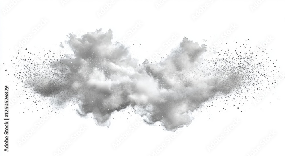 Aufkleber white powder splash isolated on white background capturing an artistic and abstract representation o