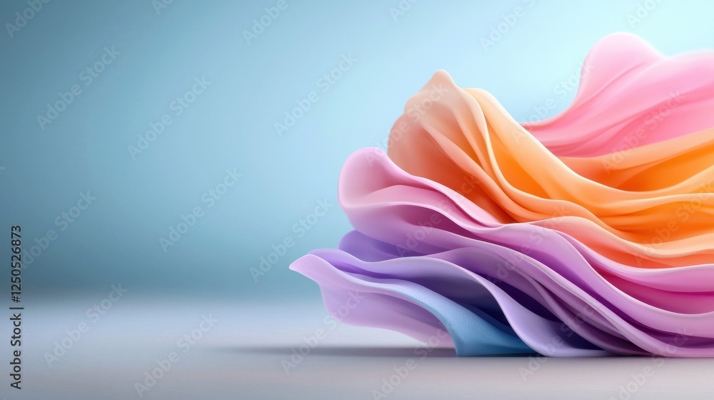 Poster dynamic layers colorful paper abstract art studio setting visual design creative environment close-u