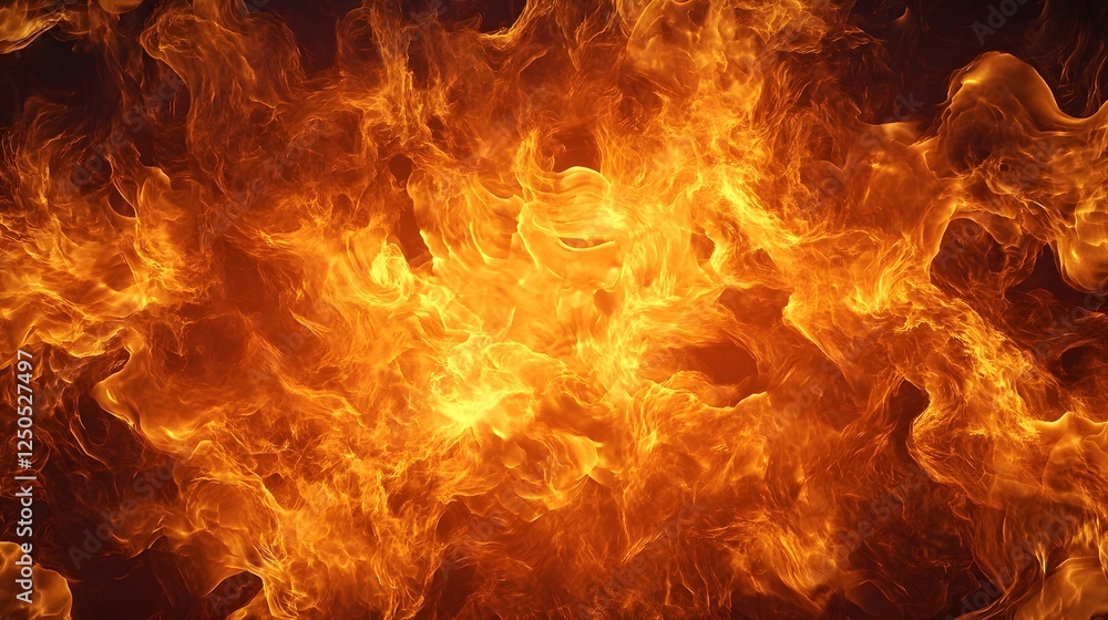 Poster powerful and intense flames filling the frame with fiery energy and destruction the image shows a ra