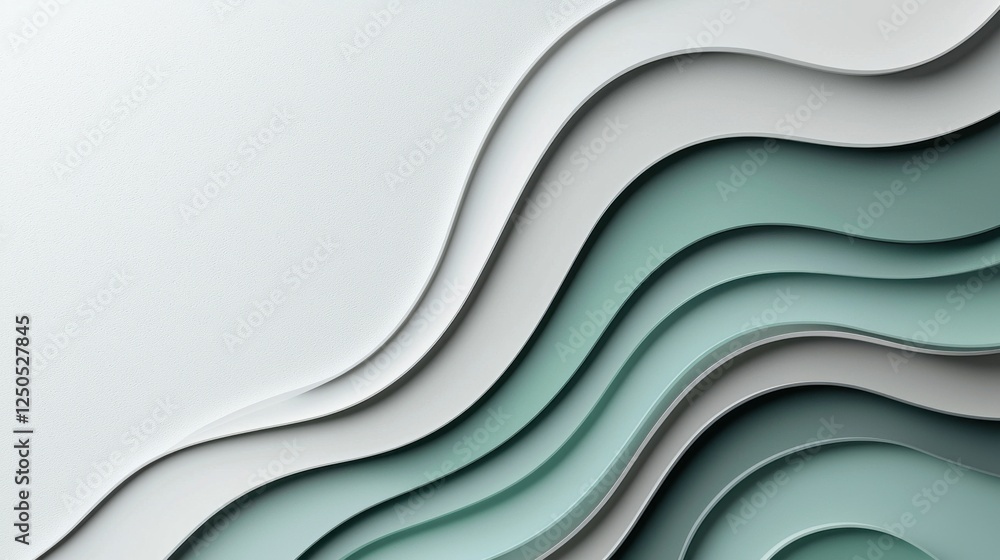 Aufkleber fluid wave patterns abstract design digital art minimalist environment close-up view aesthetic conce