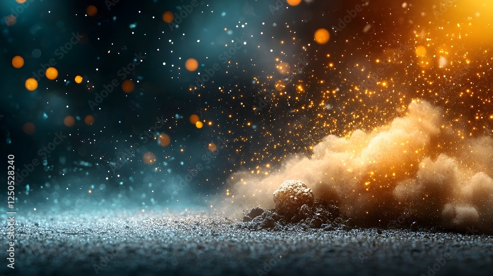 Poster stunning display of colorful fireworks exploding in a night sky creating a vibrant and dynamic with 