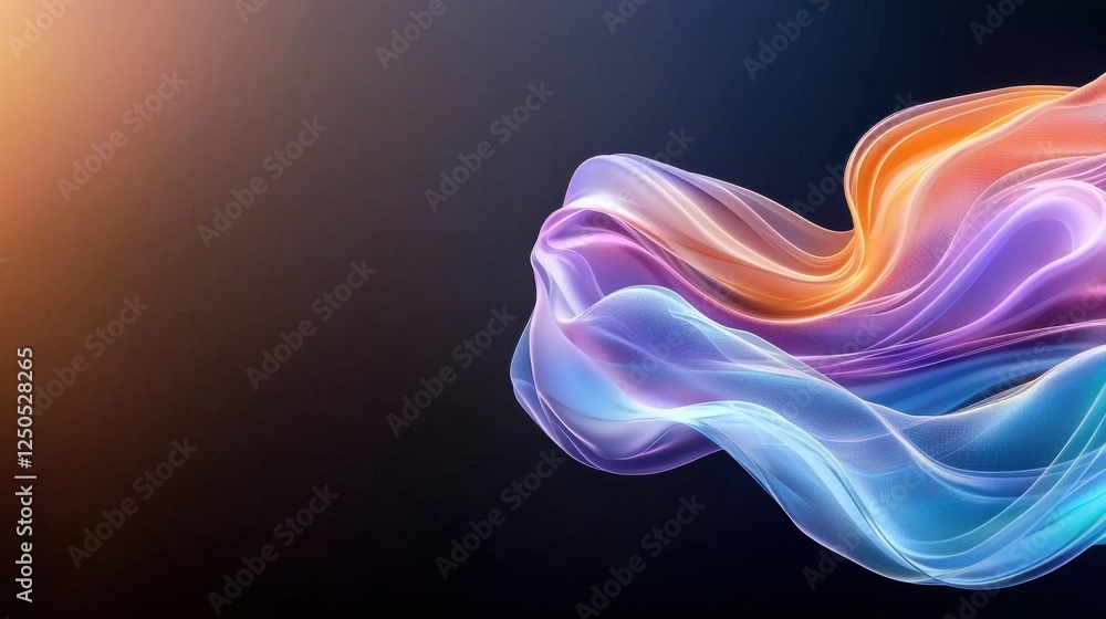 Poster dynamic wave colorful abstract flow digital space graphic design modern aesthetic eye level visual s