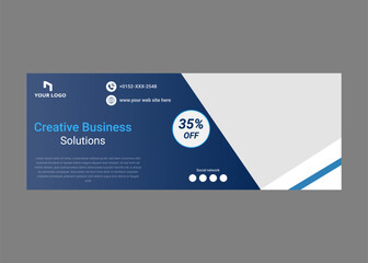 Creative Business Marketing Social Media Cover Template, corporate business social media cover banner design,
