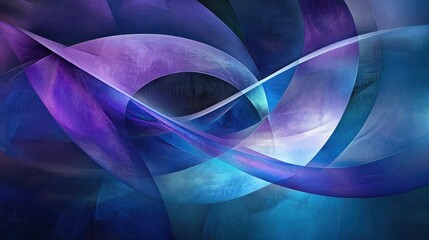 Obraz premium Abstract Waves of Purple and Blue Creating a Dreamlike Atmosphere with Soft Light and Flowing Shapes for Artistic Backgrounds and Graphics