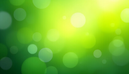 Obraz premium Green Bokeh Abstract Background with Soft Glowing Light Effects, Blurred Circles, Vibrant Nature-Inspired Gradient, Fresh and Soothing Design for Wallpaper, Graphic Design, and Creative Digital Art