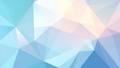 Light Blue Abstract Polygonal Background &ndash; Soft Low Poly Geometric Texture with Pastel Gradient Tones &ndash; Modern Digital Art for Wallpapers, Banners, Graphic Design, and Minimalist Aesthetic