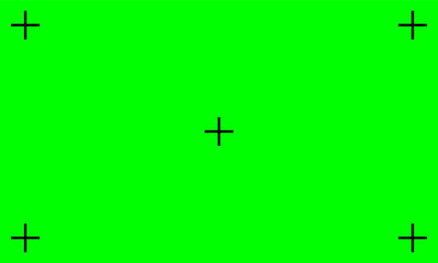 Chroma key background. Green screen with point icon. Vector stock illustration