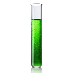 test tube with green liquid