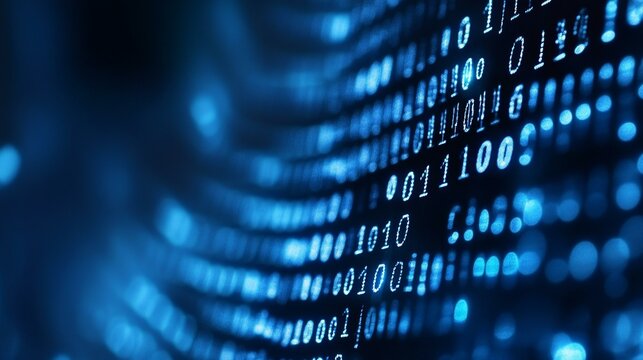 Abstract Binary Code Background Illustration