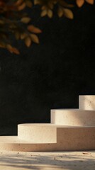 Beige Steps Minimalist Product Display Background