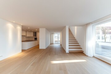 Obraz premium Modern Minimalist Empty Apartment Interior
