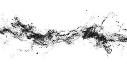 Dramatic Black and White Smoke Texture on Black Background