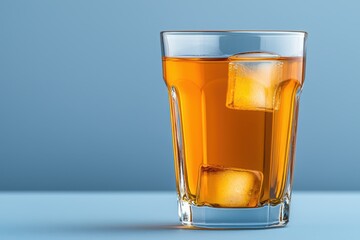 Refreshing iced tea glass home kitchen beverage photography minimalist style close-up view summer vibes