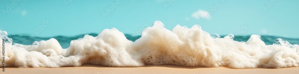 Aufkleber Ocean Foam Dynamics Captivating Coastal Breakers for Marine-Themed Decor - Immersive Natural Textures and Environmental Messaging in Modern Design Spaces