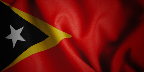 East Timor. Flag. Symbol of state power
