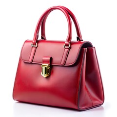 red leather bag