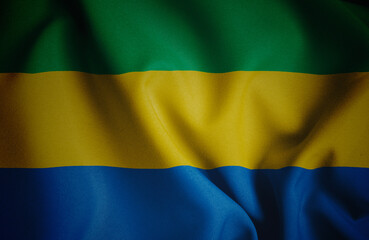 Gabon. Flag. Symbol of state power