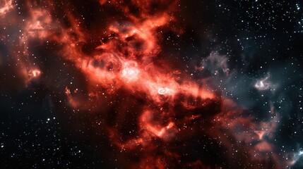 Fototapeta premium Intergalactic explosion of color cosmic nebula formation outer space visual art starry environment wide-angle view astronomy concept