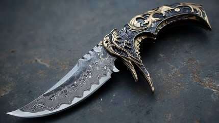 intricate, knife, design, craftsmanship