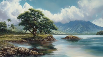 Obraz premium island, view, ocean, landscape