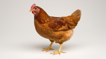 Fototapeta premium Chickens roaming freely in a farm setting animals rural environment close-up view nature's beauty