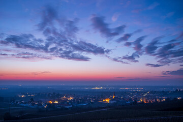 sunrise over the city