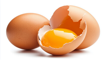 Eggs isolated on white background