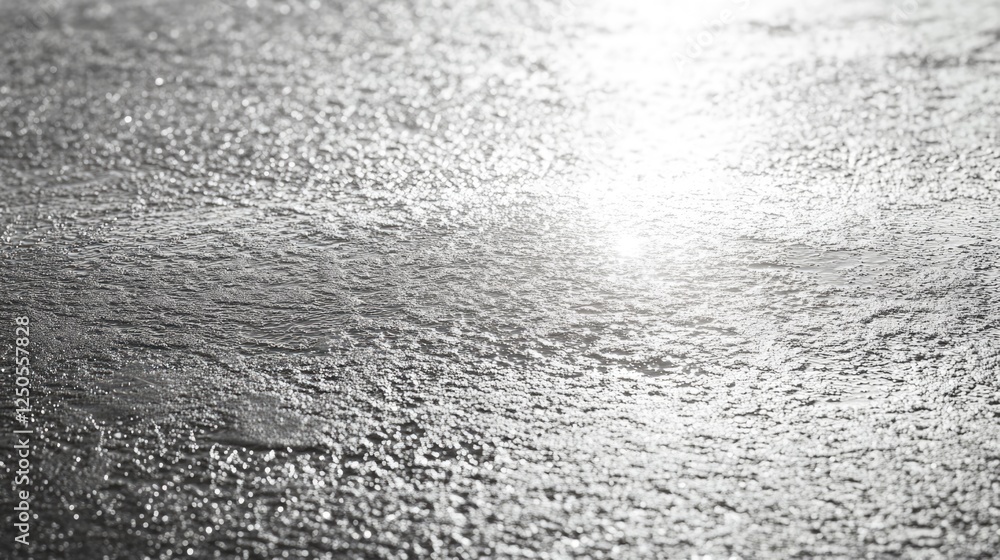 Aufkleber light gray sky water texture background with sun reflections creating a serene atmospheric panorama 